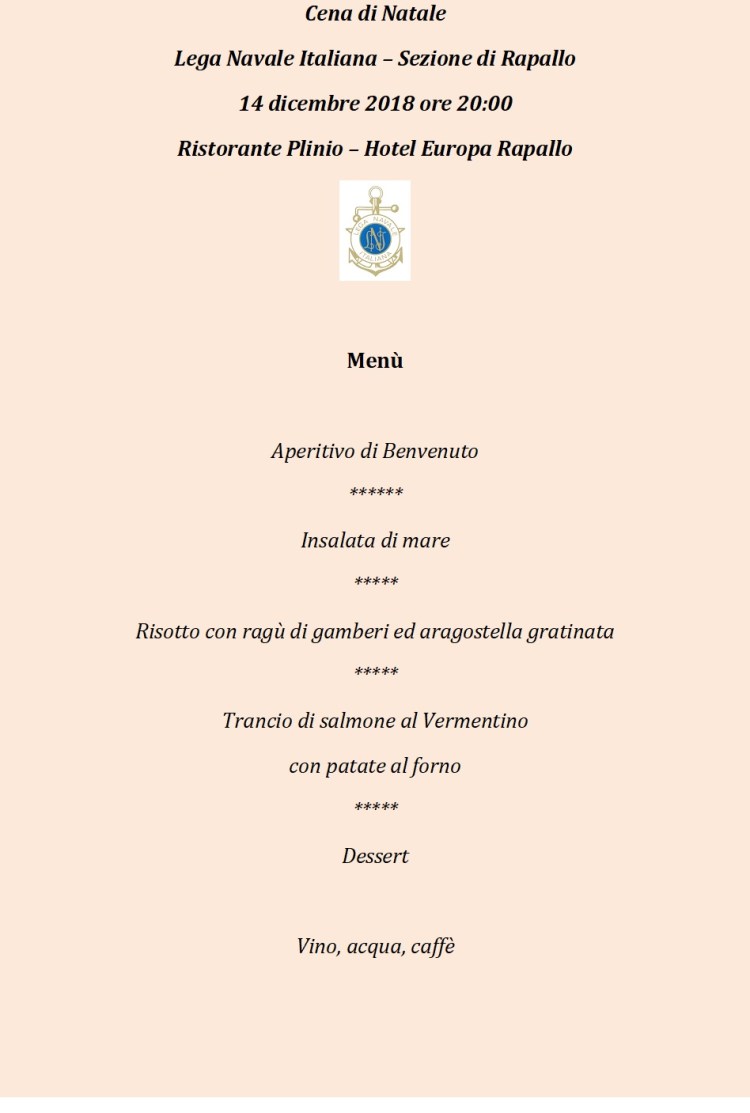 Menù cena di Natale